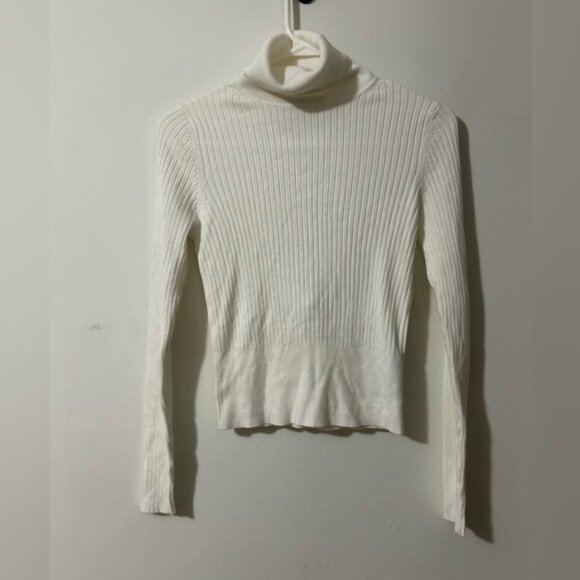 Zara White Turtleneck  Long Sleeve Top - Picture 1 of 3